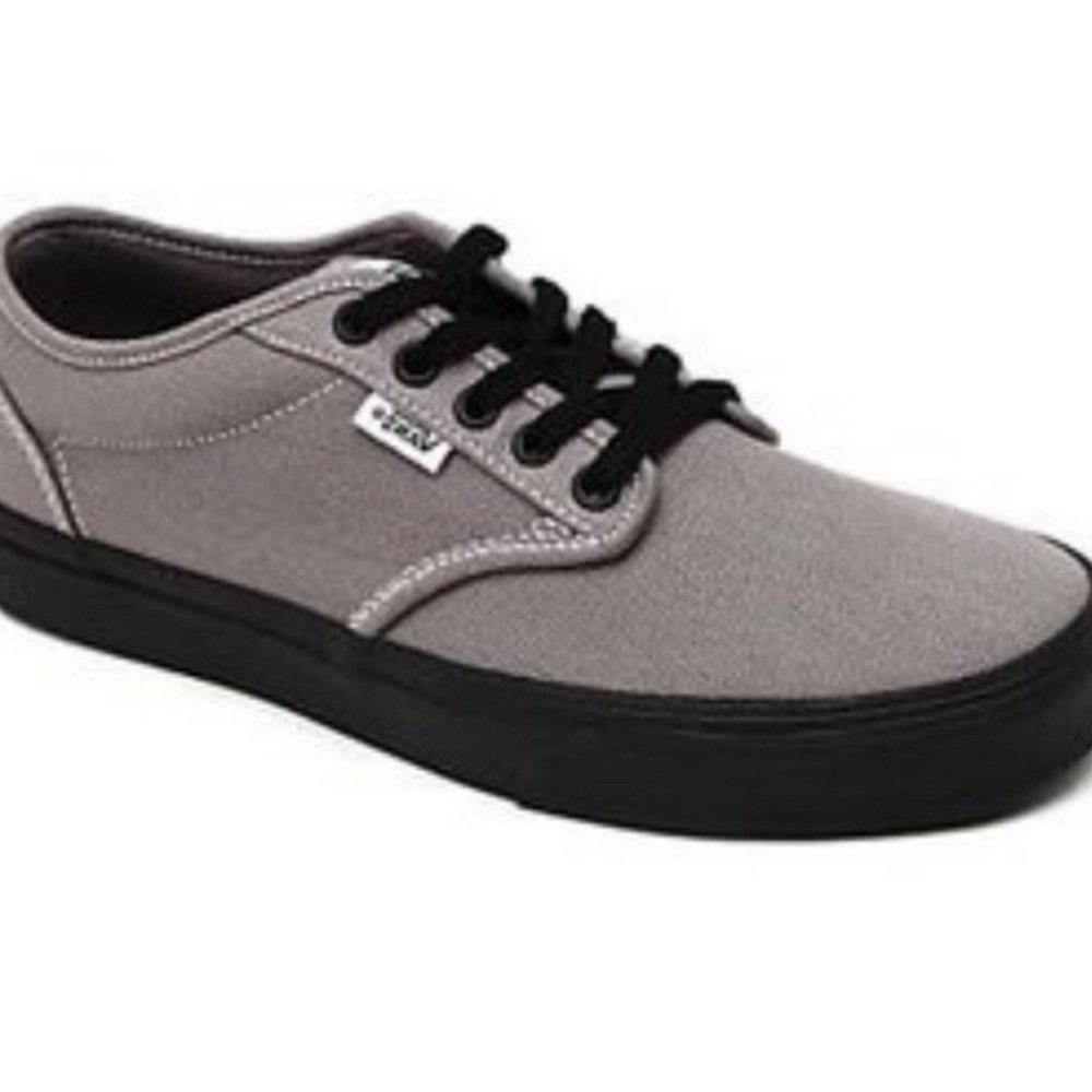 Vans Atwood s18 textile pewter black sneaker shoes men size 8 new classic gray